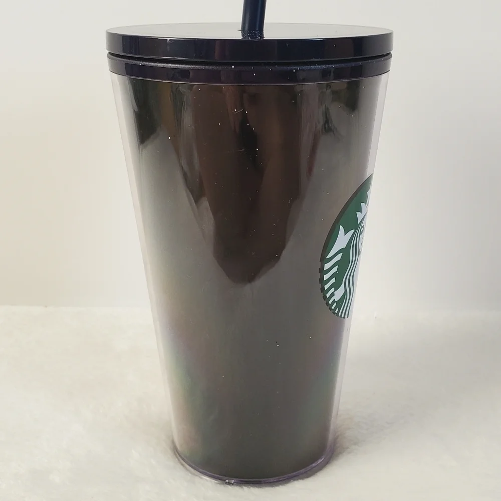 Starbucks 2020 Holiday New Home Gold Black Navy Ombre Glitter Tumbler 16 Oz
